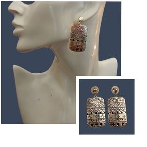 BRIGHTON Africa Stories Tribal Tile Statement Post Earrings